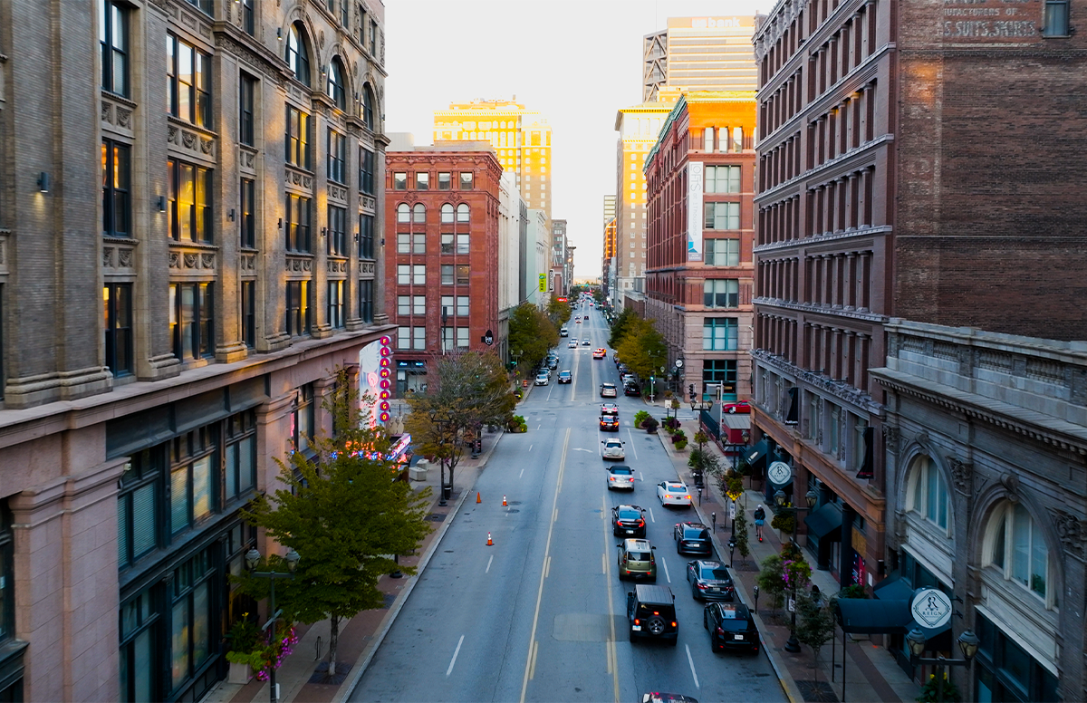 Washington Ave Aerial Shot